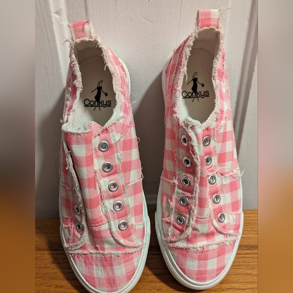 Corkys Shoes Corkys Babalu Pink Check Sneaker Poshmark